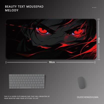 黑色動漫女孩 主題桌墊 布質滑鼠墊-ZUIHANG SHOP