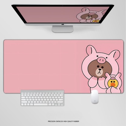 布朗熊 主題桌墊 布質滑鼠墊-ZUIHANG SHOP