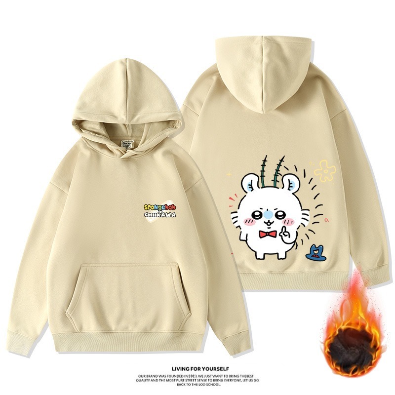 Chiikawa新款 寬鬆百搭 秋冬款 加絨加厚連帽T-ZUIHANG