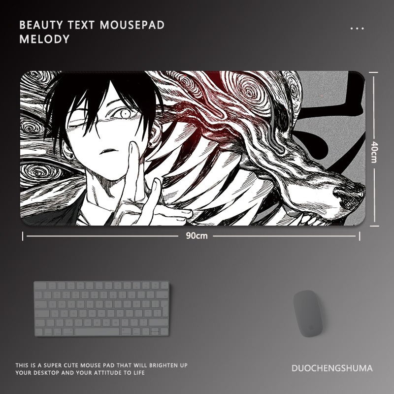 黑色動漫女孩 主題桌墊 布質滑鼠墊-ZUIHANG SHOP