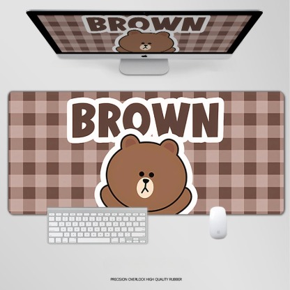布朗熊 主題桌墊 布質滑鼠墊-ZUIHANG SHOP