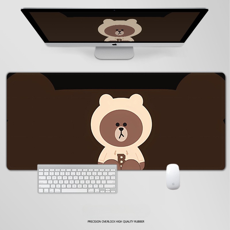 布朗熊 主題桌墊 布質滑鼠墊-ZUIHANG SHOP