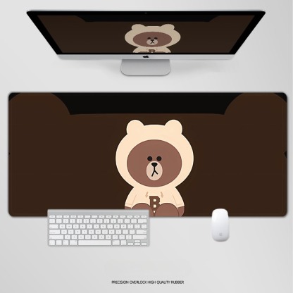 布朗熊 主題桌墊 布質滑鼠墊-ZUIHANG SHOP