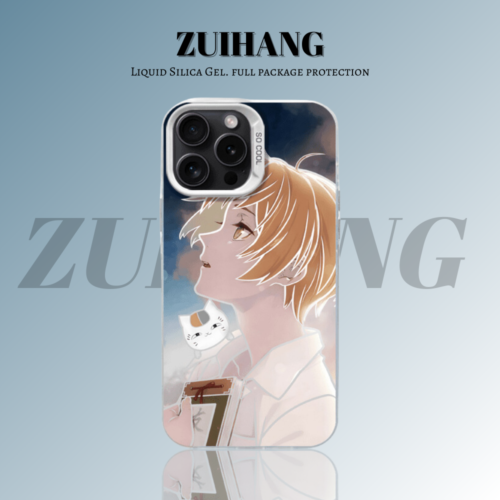夏目友人帳彩銀線條漸變防摔手機殼-ZUIHANG SHOP