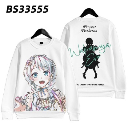 BanG Dream 動漫周邊 秋冬潮流寬鬆休閒連帽T