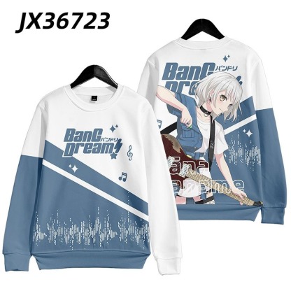 BanG Dream 動漫周邊 秋冬潮流寬鬆休閒連帽T