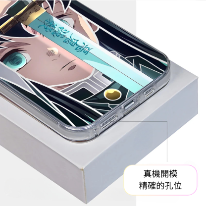 鬼滅之刃彩銀線條漸變防摔手機殼-ZUIHANG SHOP