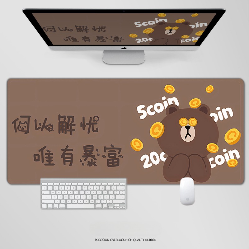 布朗熊 主題桌墊 布質滑鼠墊-ZUIHANG SHOP
