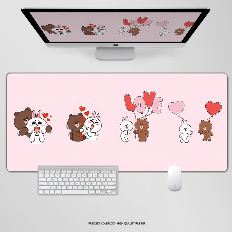 布朗熊 主題桌墊 布質滑鼠墊-ZUIHANG SHOP