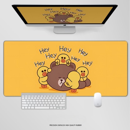 布朗熊 主題桌墊 布質滑鼠墊-ZUIHANG SHOP