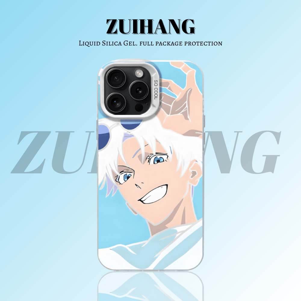 咒術迴戰彩銀線條漸變防摔手機殼-ZUIHANG SHOP