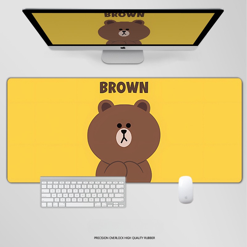 布朗熊 主題桌墊 布質滑鼠墊-ZUIHANG SHOP
