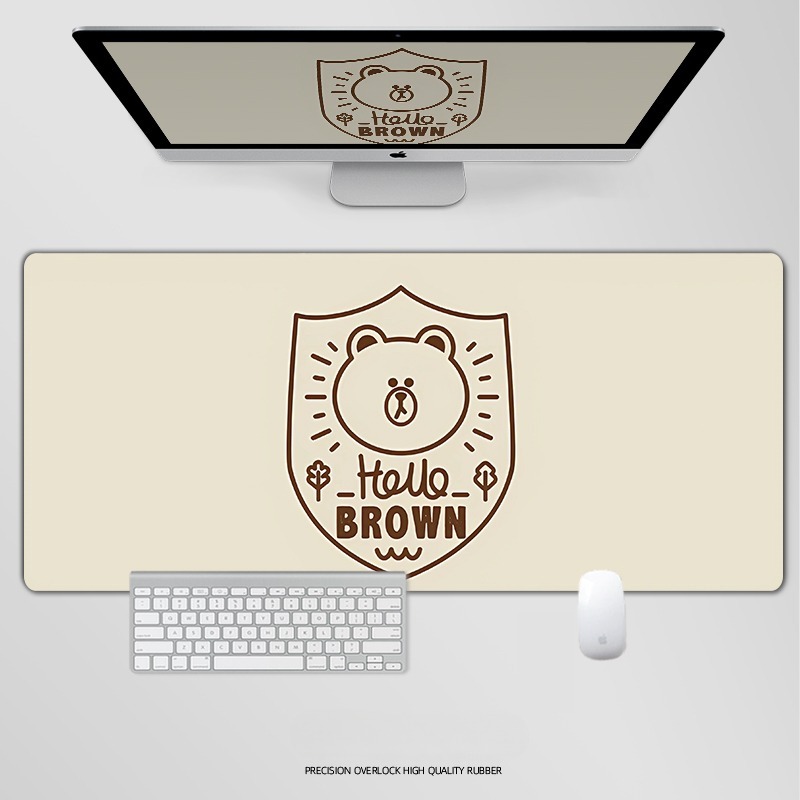 布朗熊 主題桌墊 布質滑鼠墊-ZUIHANG SHOP