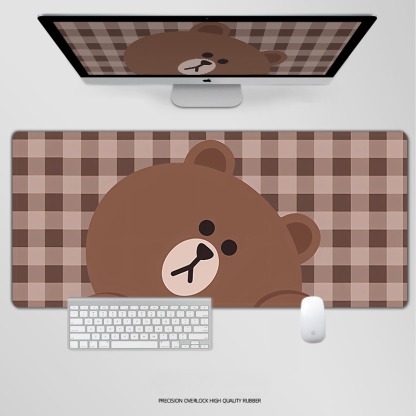 布朗熊 主題桌墊 布質滑鼠墊-ZUIHANG SHOP