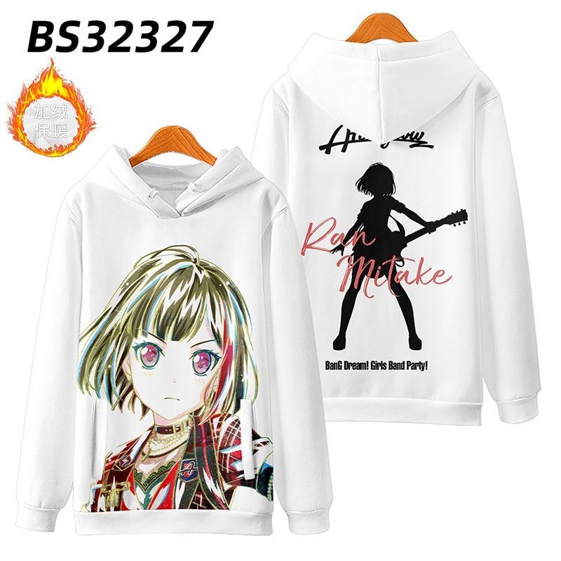 BanG Dream 動漫周邊 秋冬潮流寬鬆休閒連帽T