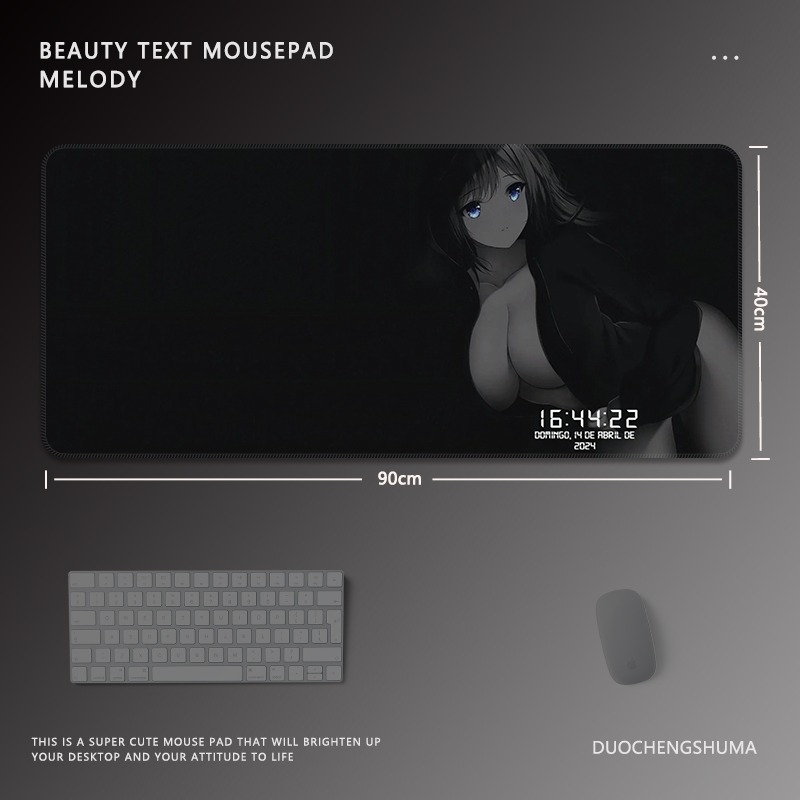 黑色動漫女孩 主題桌墊 布質滑鼠墊-ZUIHANG SHOP