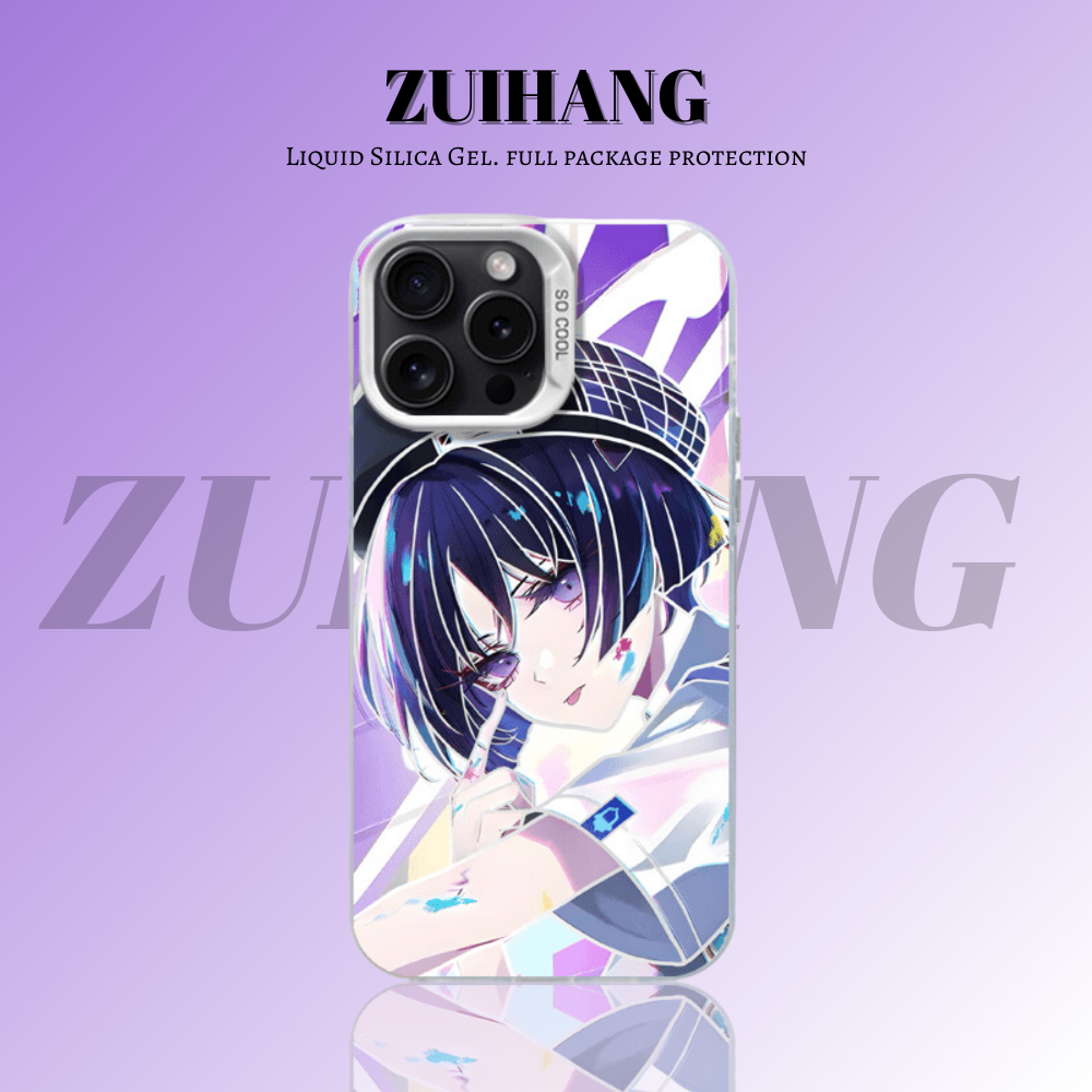 原神彩銀線條漸變防摔手機殼-ZUIHANG SHOP