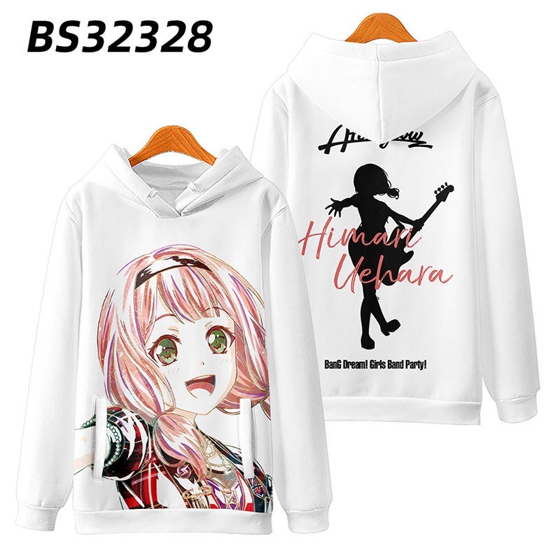 BanG Dream 動漫周邊 秋冬潮流寬鬆休閒連帽T