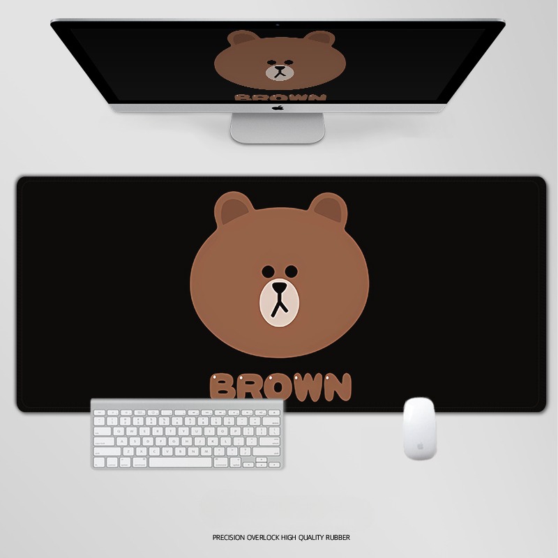 布朗熊 主題桌墊 布質滑鼠墊-ZUIHANG SHOP