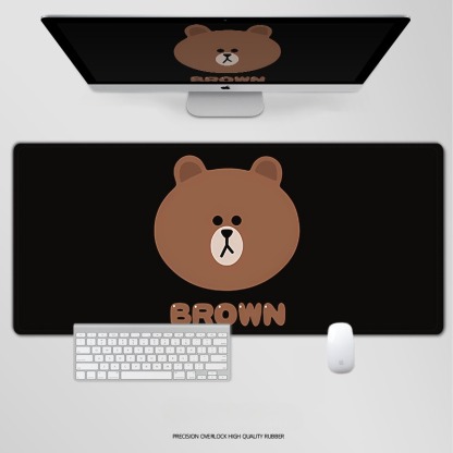 布朗熊 主題桌墊 布質滑鼠墊-ZUIHANG SHOP