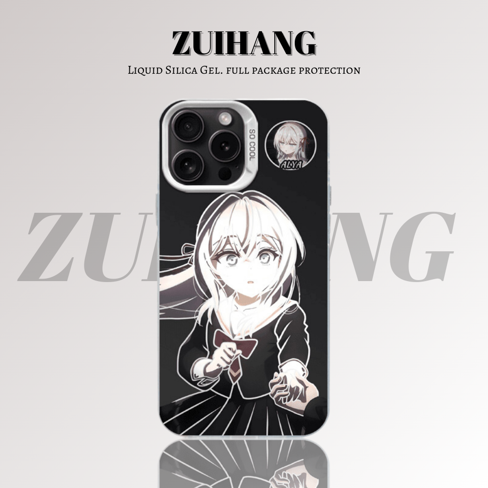 遮羞艾莉彩銀線條漸變防摔手機殼-ZUIHANG SHOP