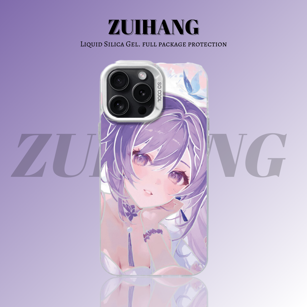 原神彩銀線條漸變防摔手機殼-ZUIHANG SHOP