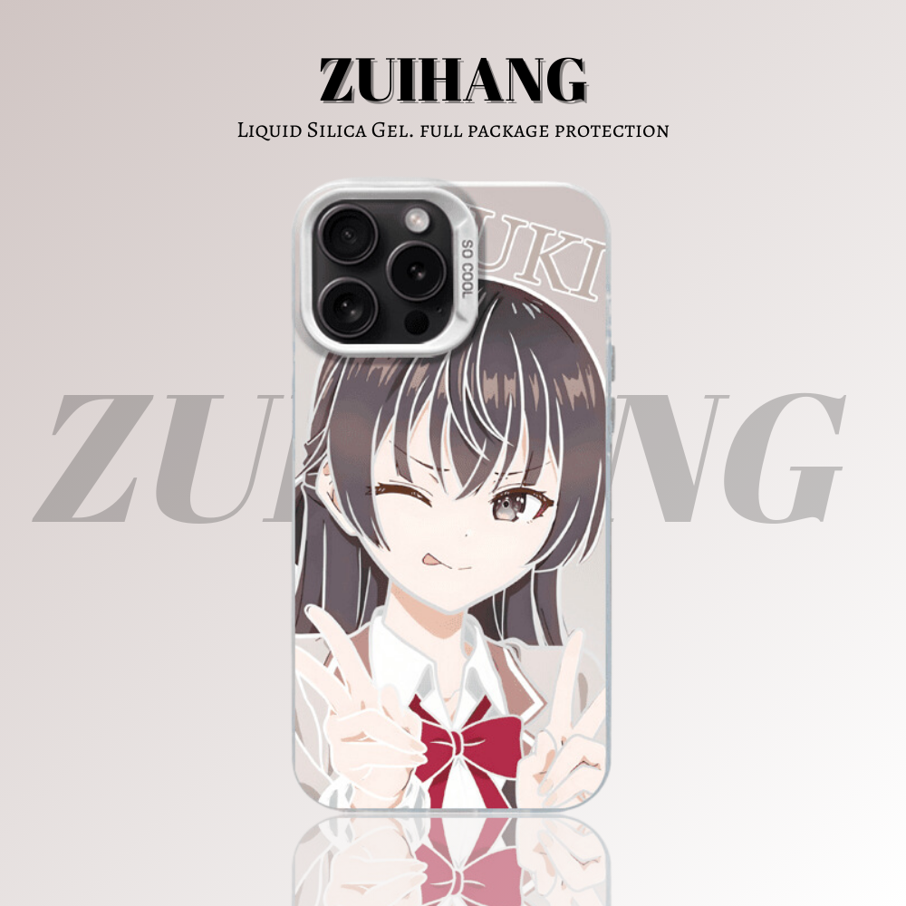 遮羞艾莉彩銀線條漸變防摔手機殼-ZUIHANG SHOP