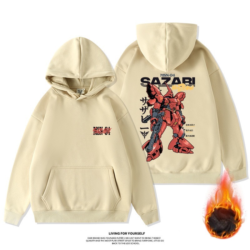 機動戰士鋼彈新款 寬鬆百搭 秋冬款 加絨加厚連帽T-ZUIHANG