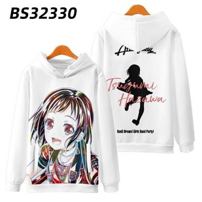 BanG Dream 動漫周邊 秋冬潮流寬鬆休閒連帽T