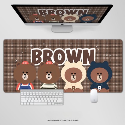 布朗熊 主題桌墊 布質滑鼠墊-ZUIHANG SHOP