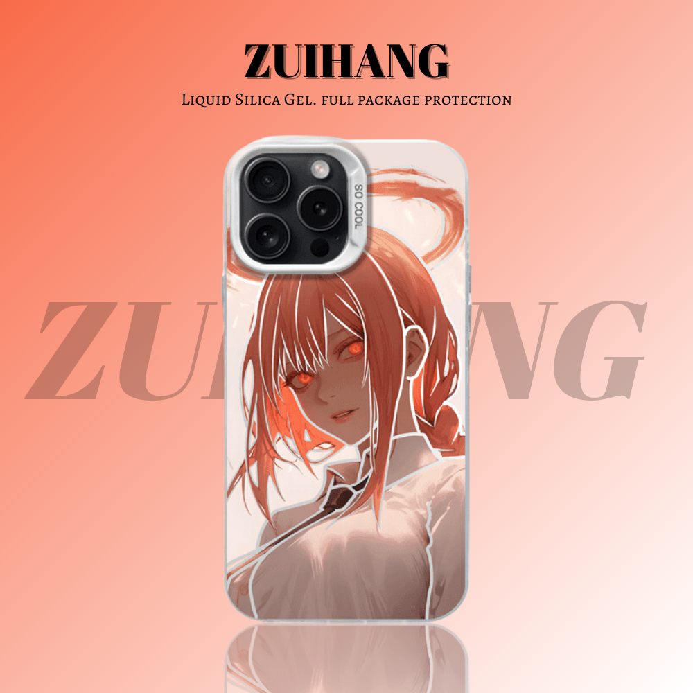 鏈鋸人彩銀線條漸變防摔手機殼-ZUIHANG SHOP