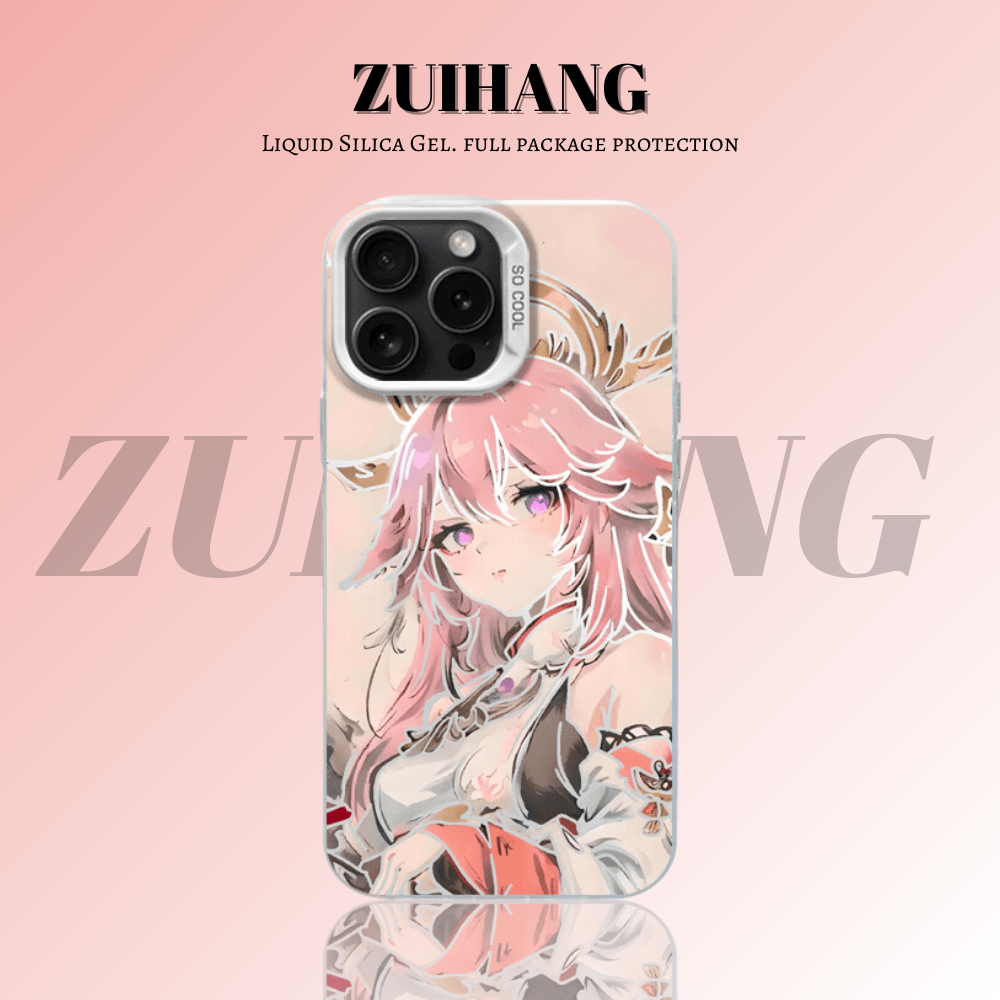 原神彩銀線條漸變防摔手機殼-ZUIHANG SHOP