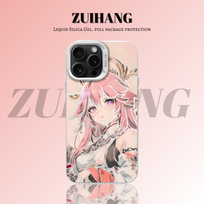 原神彩銀線條漸變防摔手機殼-ZUIHANG SHOP