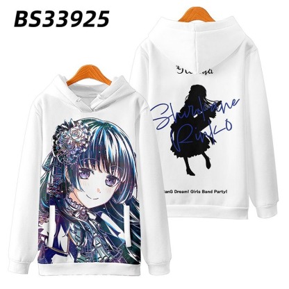 BanG Dream 動漫周邊 秋冬潮流寬鬆休閒連帽T