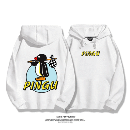 企鵝Pingu 2025秋冬新款 親子情侶男女連帽衛衣
