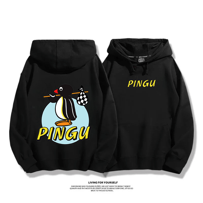 企鵝Pingu 2025秋冬新款 親子情侶男女連帽衛衣