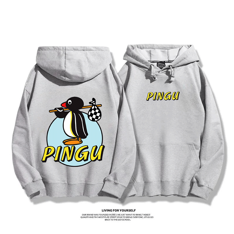 企鵝Pingu 2025秋冬新款 親子情侶男女連帽衛衣
