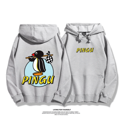 企鵝Pingu 2025秋冬新款 親子情侶男女連帽衛衣