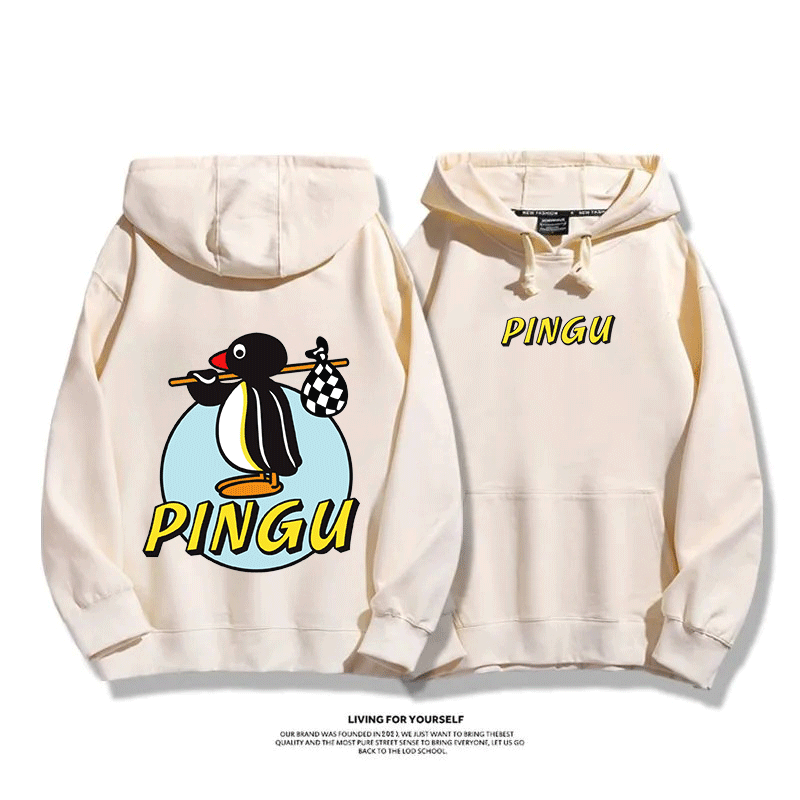 企鵝Pingu 2025秋冬新款 親子情侶男女連帽衛衣
