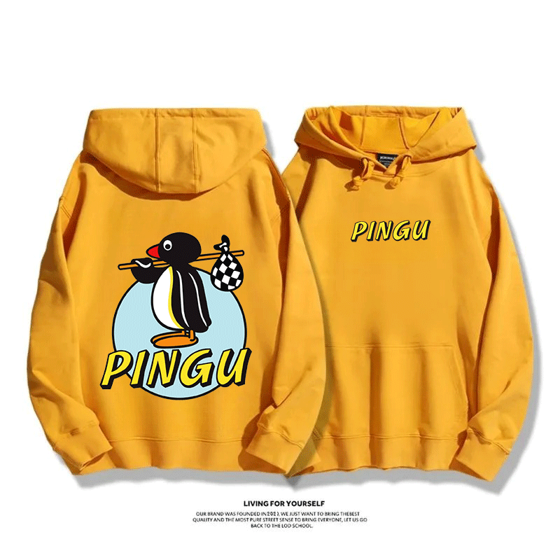 企鵝Pingu 2025秋冬新款 親子情侶男女連帽衛衣
