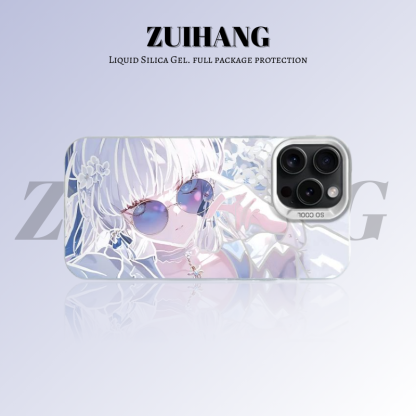 原神彩銀線條漸變防摔手機殼-ZUIHANG SHOP