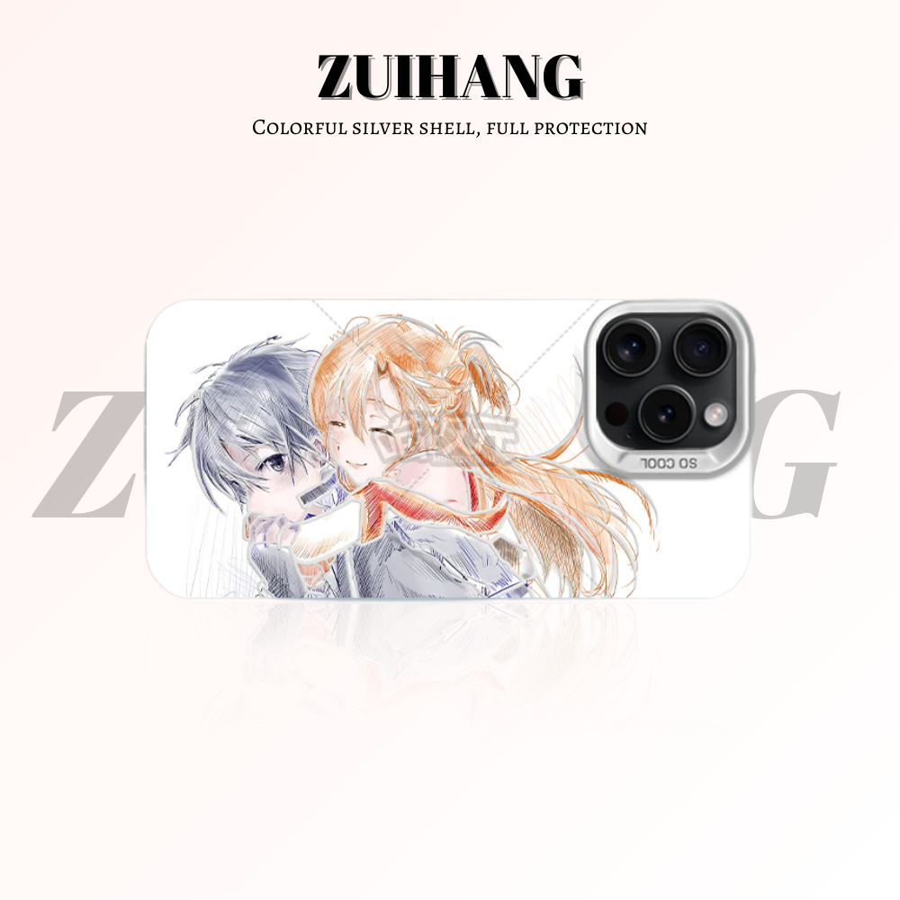 刀劍神域彩銀線條漸變防摔手機殼-ZUIHANG SHOP
