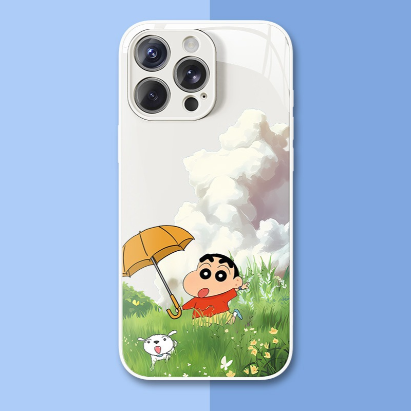 蠟筆小新新款高清全包防摔玻璃殼-ZUIHANG SHOP