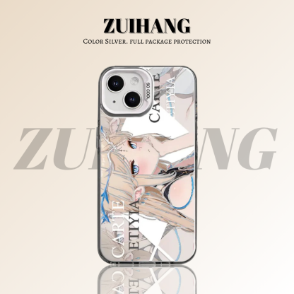 鳴潮彩銀線條漸變防摔手機殼