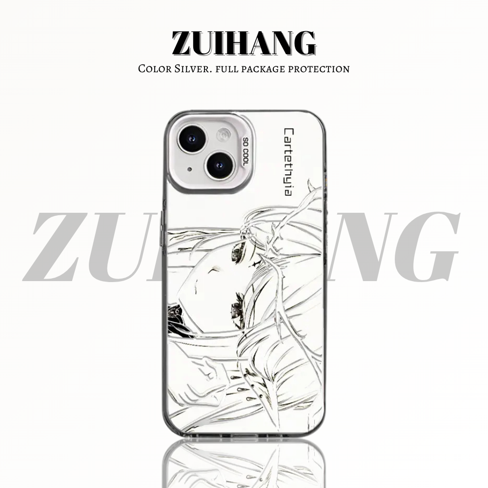 鳴潮彩銀線條漸變防摔手機殼