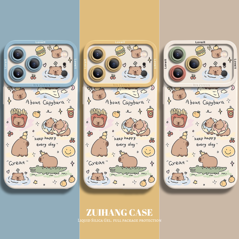 卡皮巴拉液態矽膠全包防摔軟殼