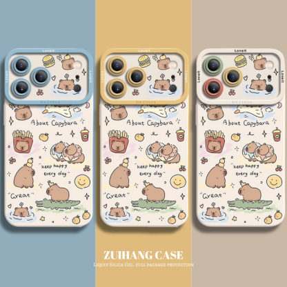 卡皮巴拉液態矽膠全包防摔軟殼