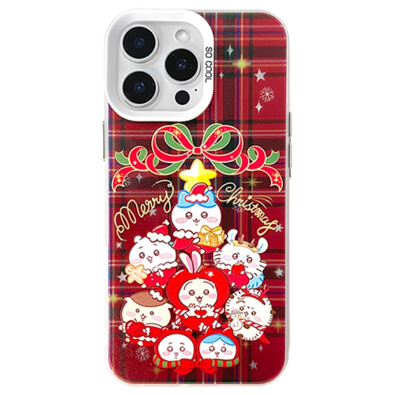 Chiikawa彩銀線條漸變防摔手機殼