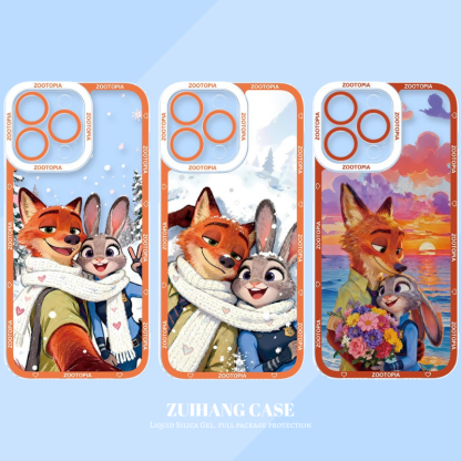 動物方城市天使眼透明防摔軟殼