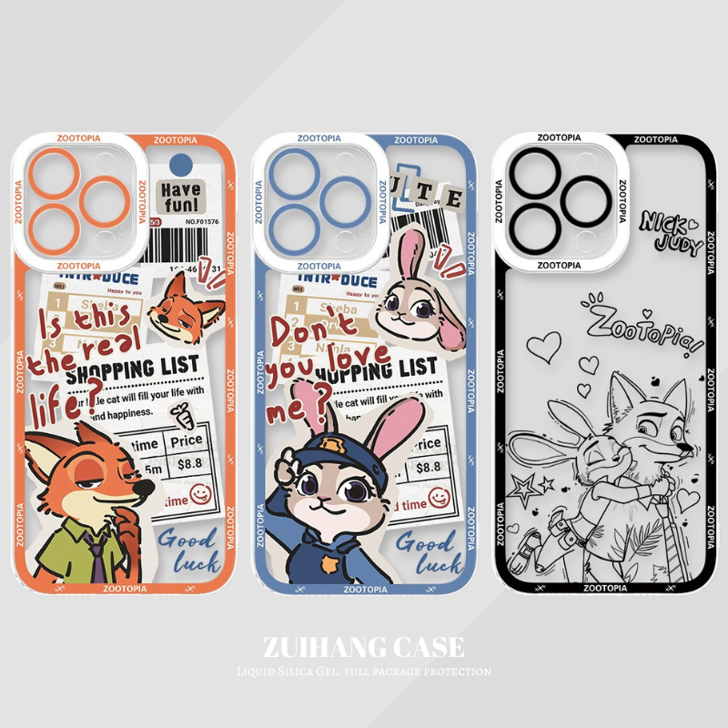 動物方城市天使眼透明防摔軟殼